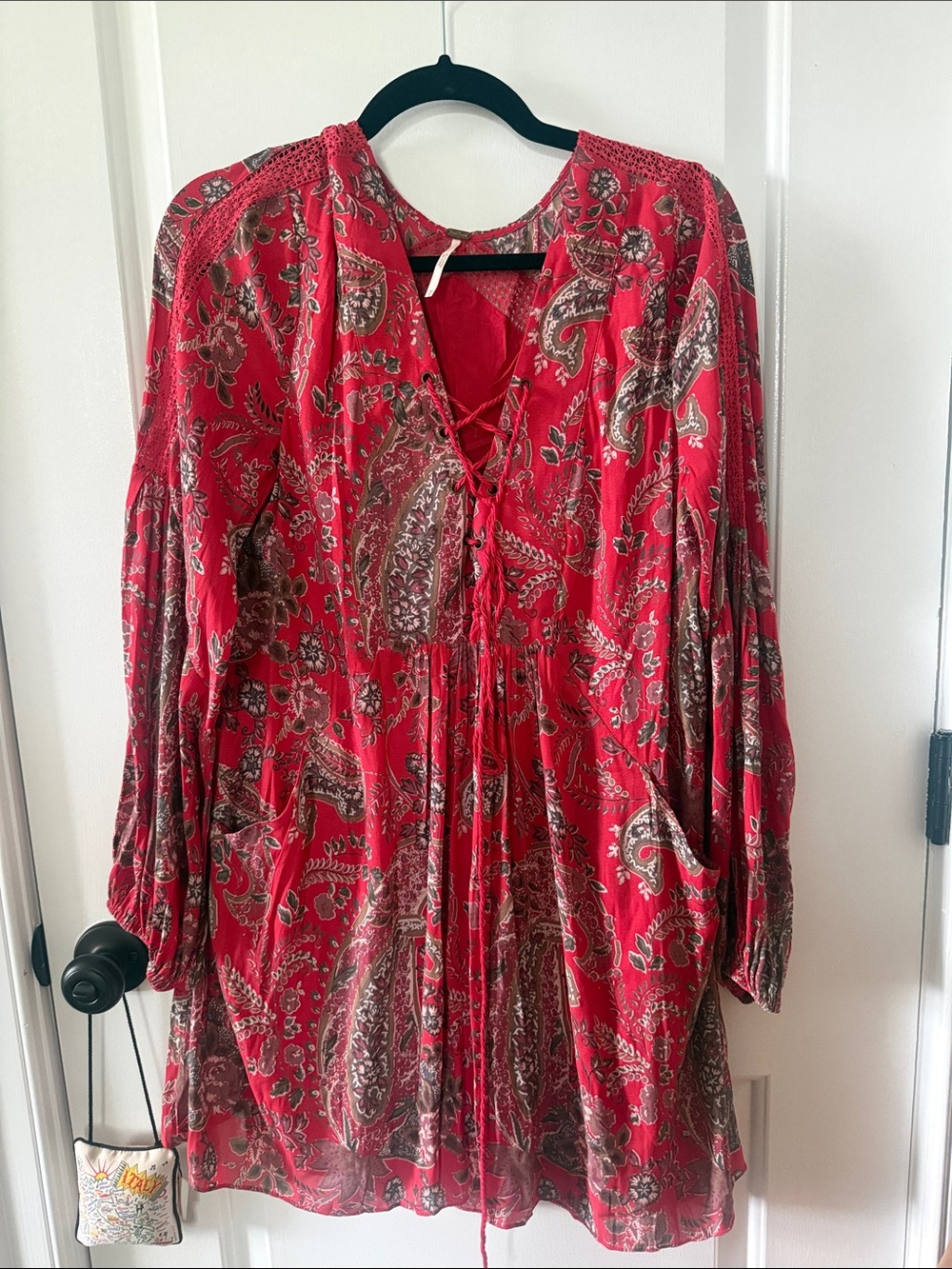 Free people red flow dress size medium